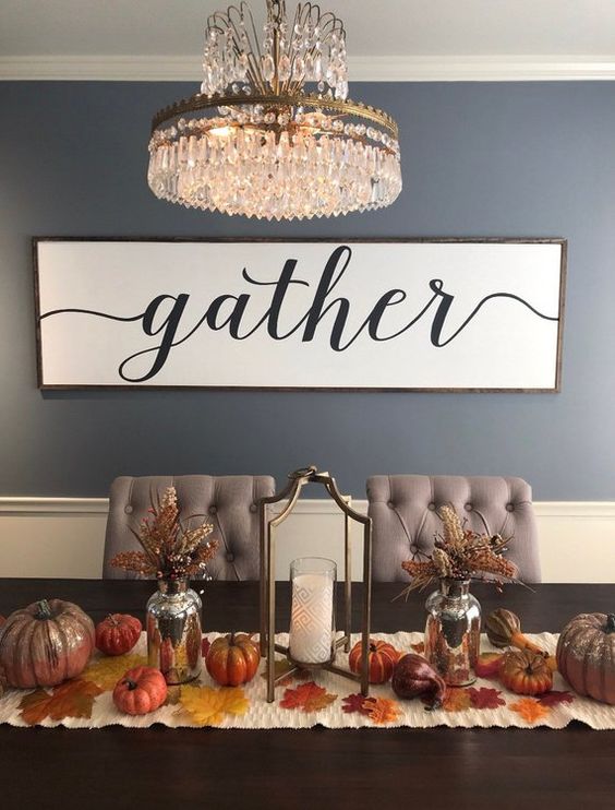 Adorable Dining Room Gather Sign Wall Art Decor Ideas / Home Decor