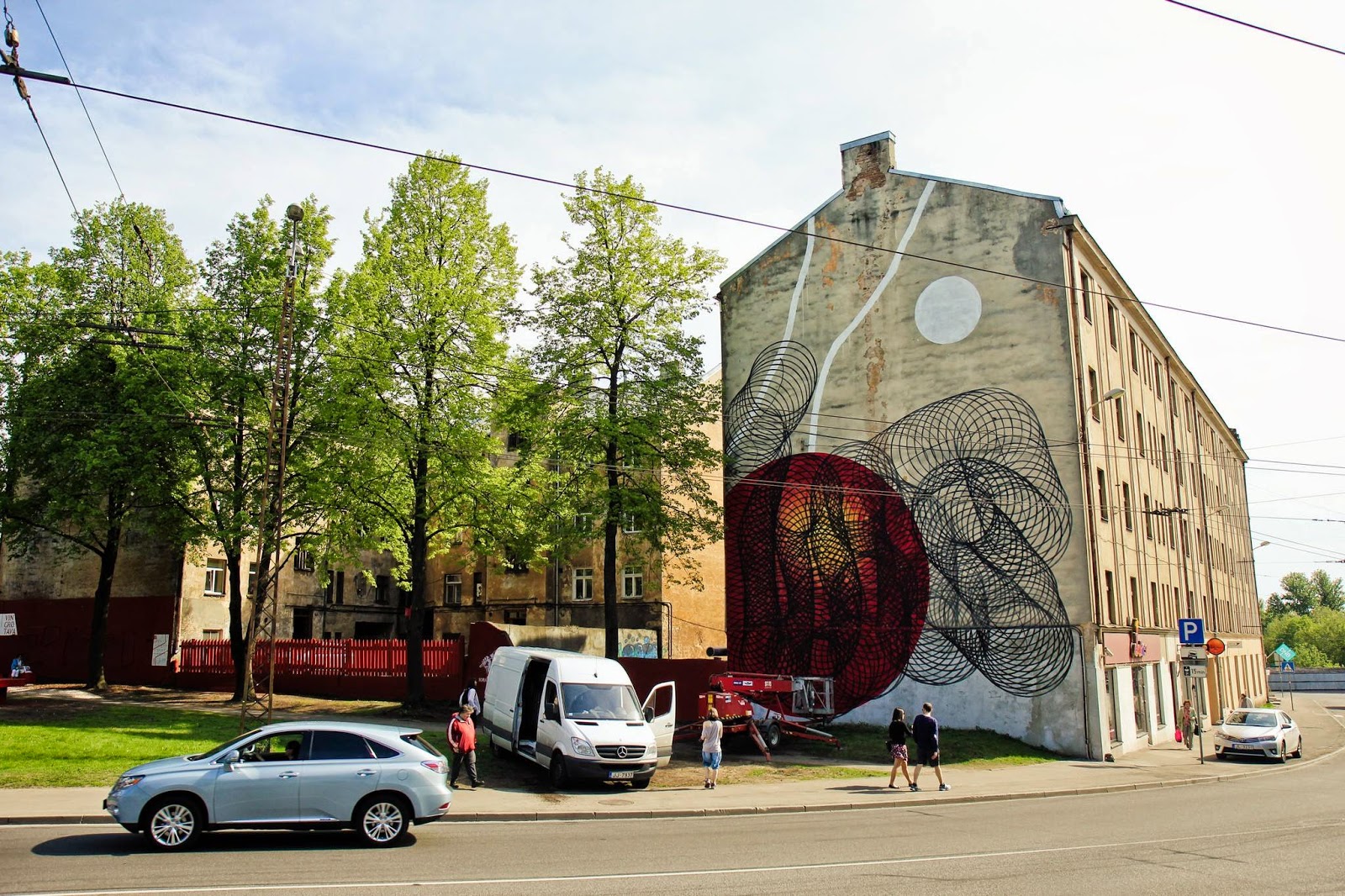 Moneyless recently stopped by Eastern Europe to paint this beautiful new piece on the streets of Riga in Latvia.
