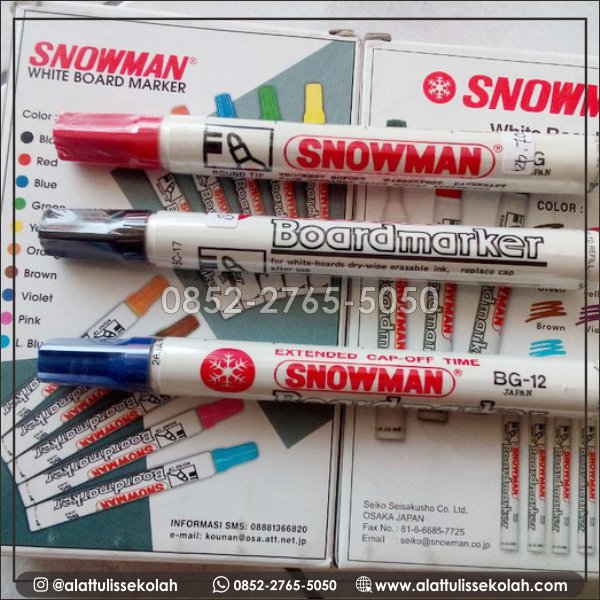 Spidol Boardmarker Snowman | Pekat Tintanya & Tahan Lama Penggunaannya