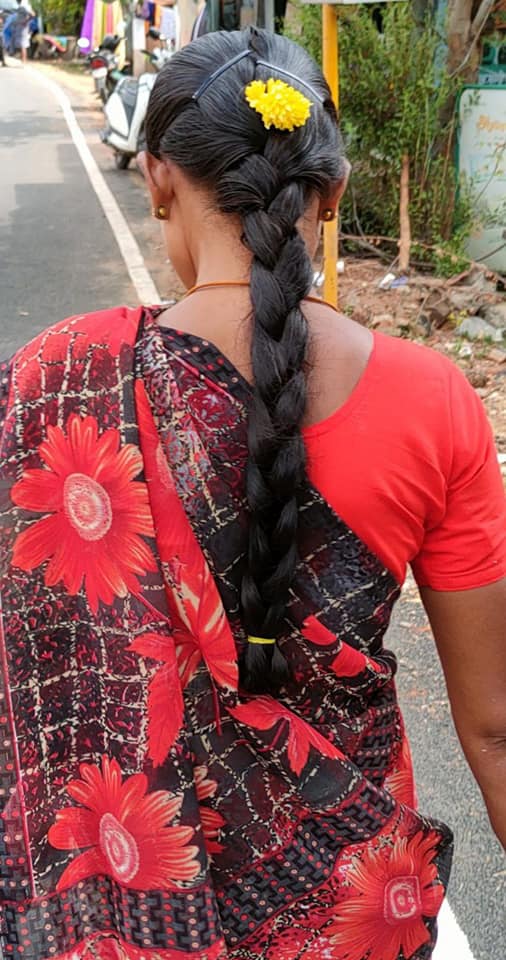 Village Barber Stories: Tamil village women oiled jadai hair style