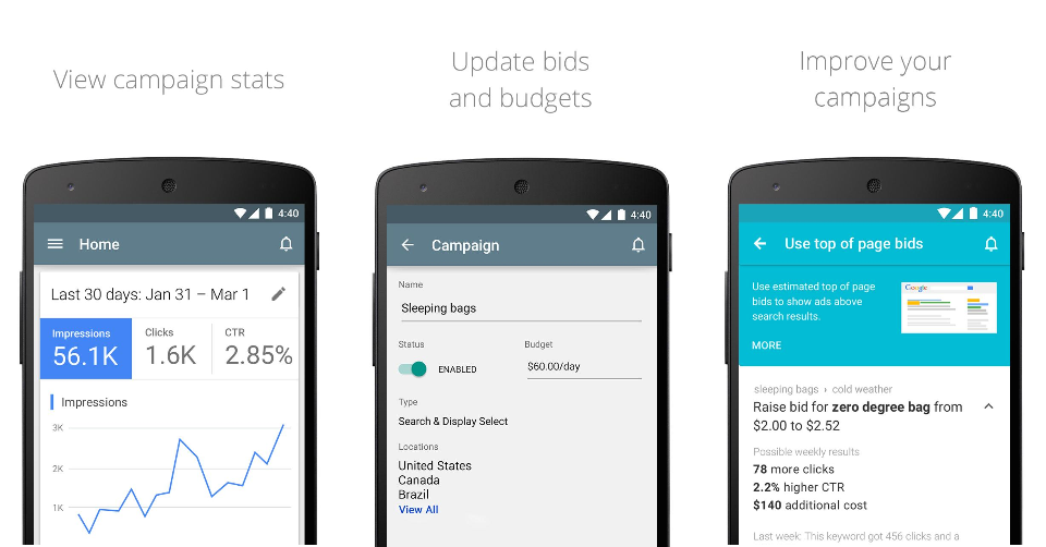 adwords android app