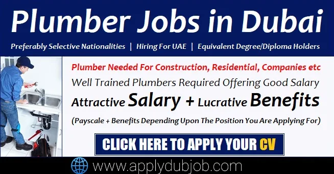 Plumber Jobs in Dubai & UAE Offering Good Salary