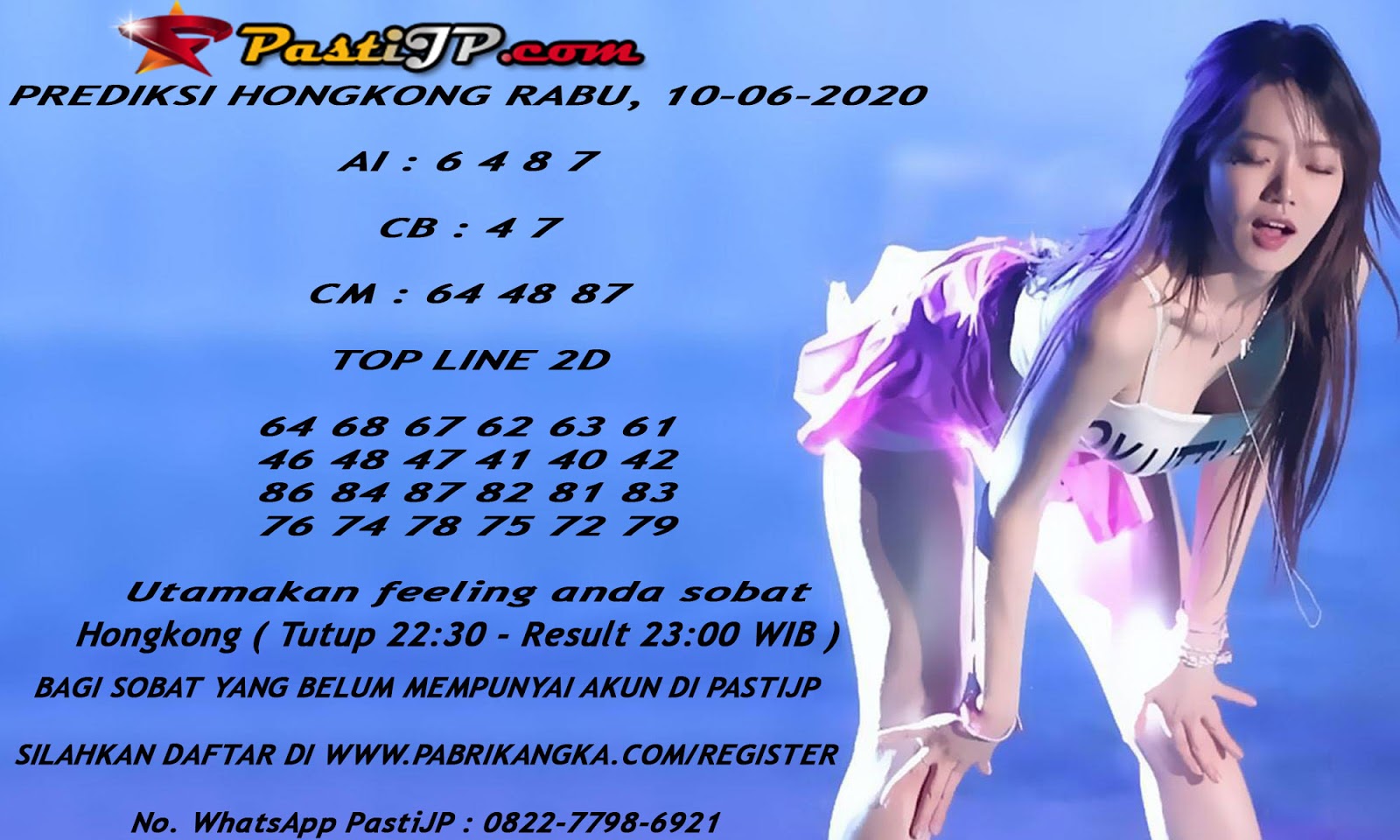 PREDIKSI HONGKONG RABU, 10062020 PastiJP