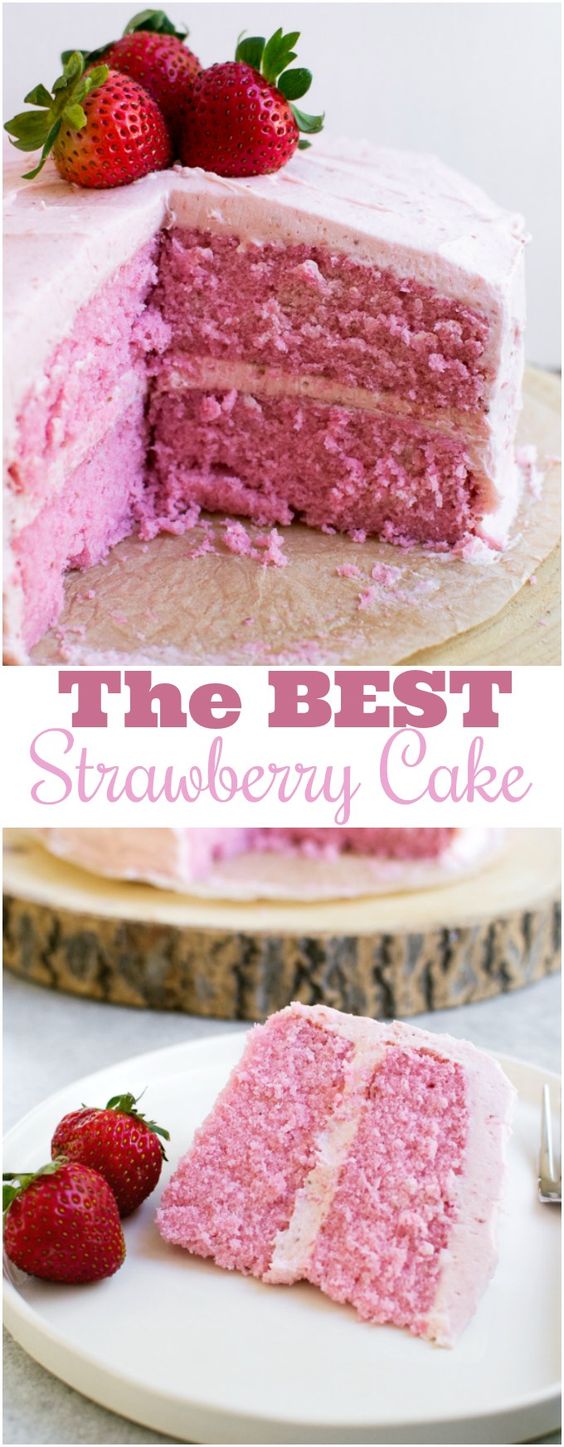 Strawberry Cake (From Scratch) vegan recipe box