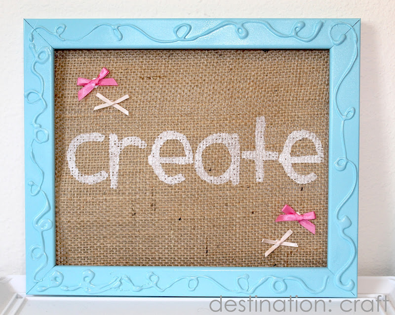 Destination Craft Framed "Create" Sign