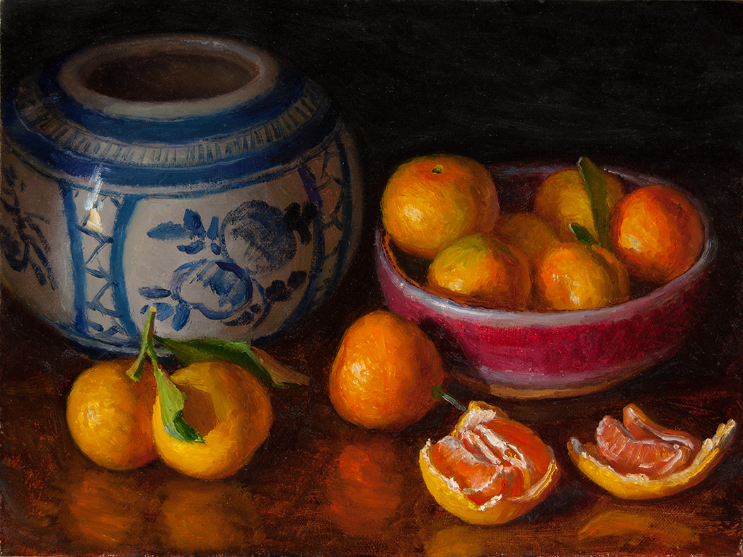Wang Fine Art clementines tangerine mandarin oranges oriental ginger