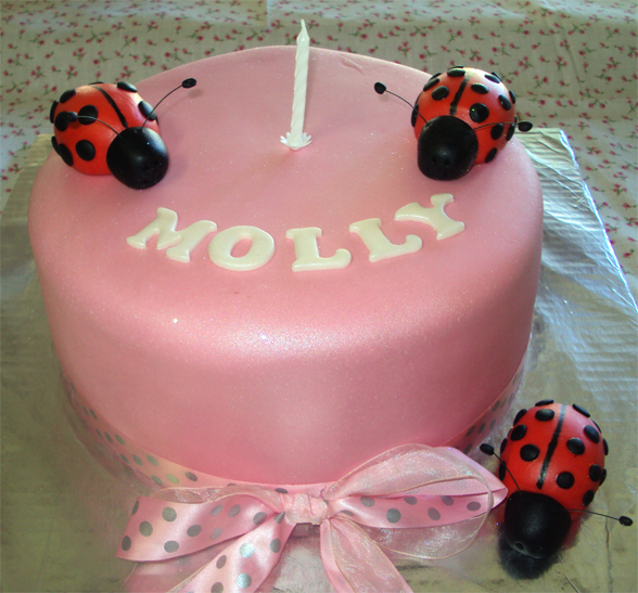Delana's Cakes: Lady Bug 1st Birthday Cake