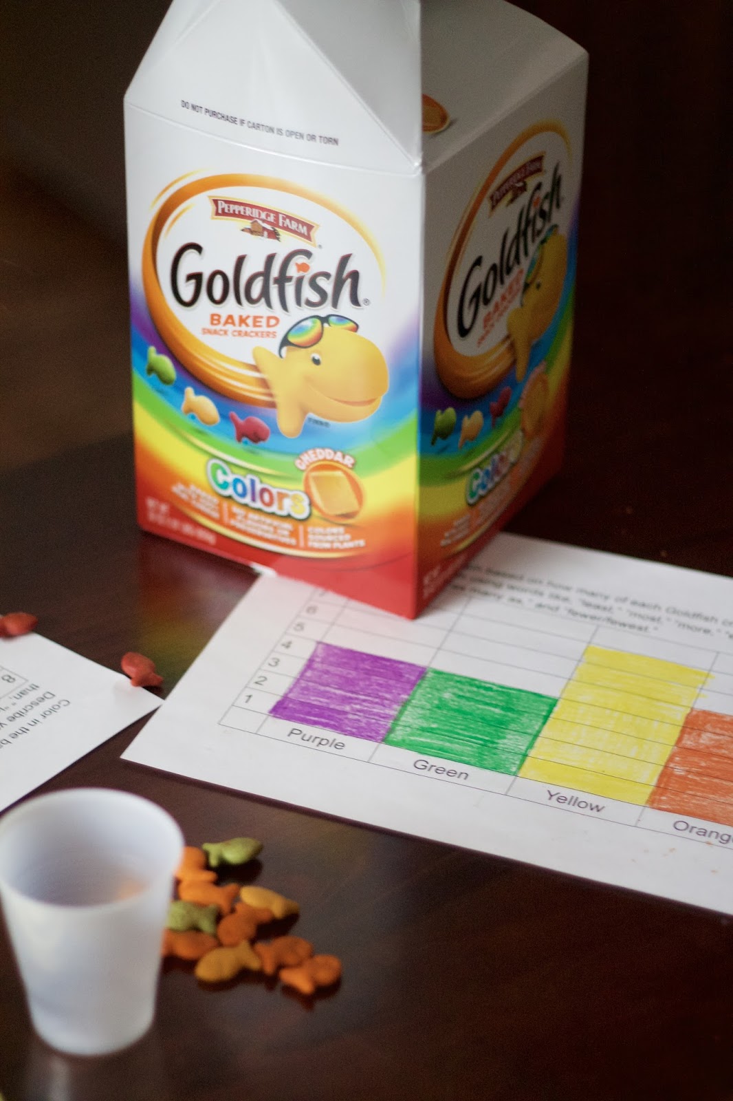 how to make snack time fun and educational, Goldfish crackers, Goldfish snack, Goldfish activities, Goldfish bar graph 