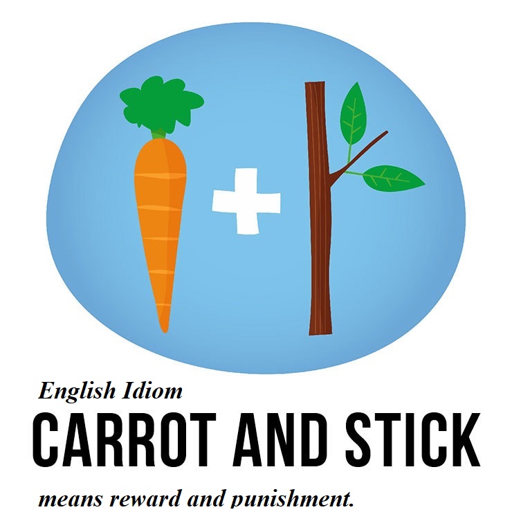Magic Kids Courses English Idiom "Carrot and stick" สำนวนภาษาอังกฤษ