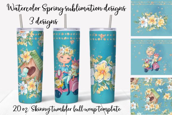 Download Sublimation Design Spring Skinny Tumbler Graphic Best Free Cut Files Svg Download Svg Design Files