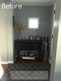Before: Drab and boring entry area :: OrganizingMadeFun.com