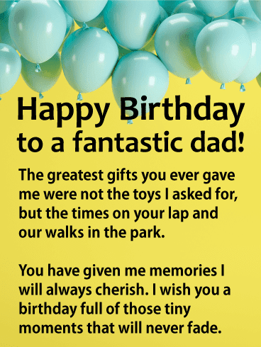 birthday wishes for Dad