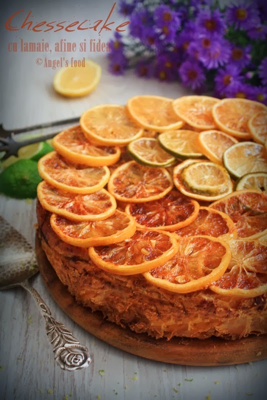 Chessecake cu lamaie, afine si fidea