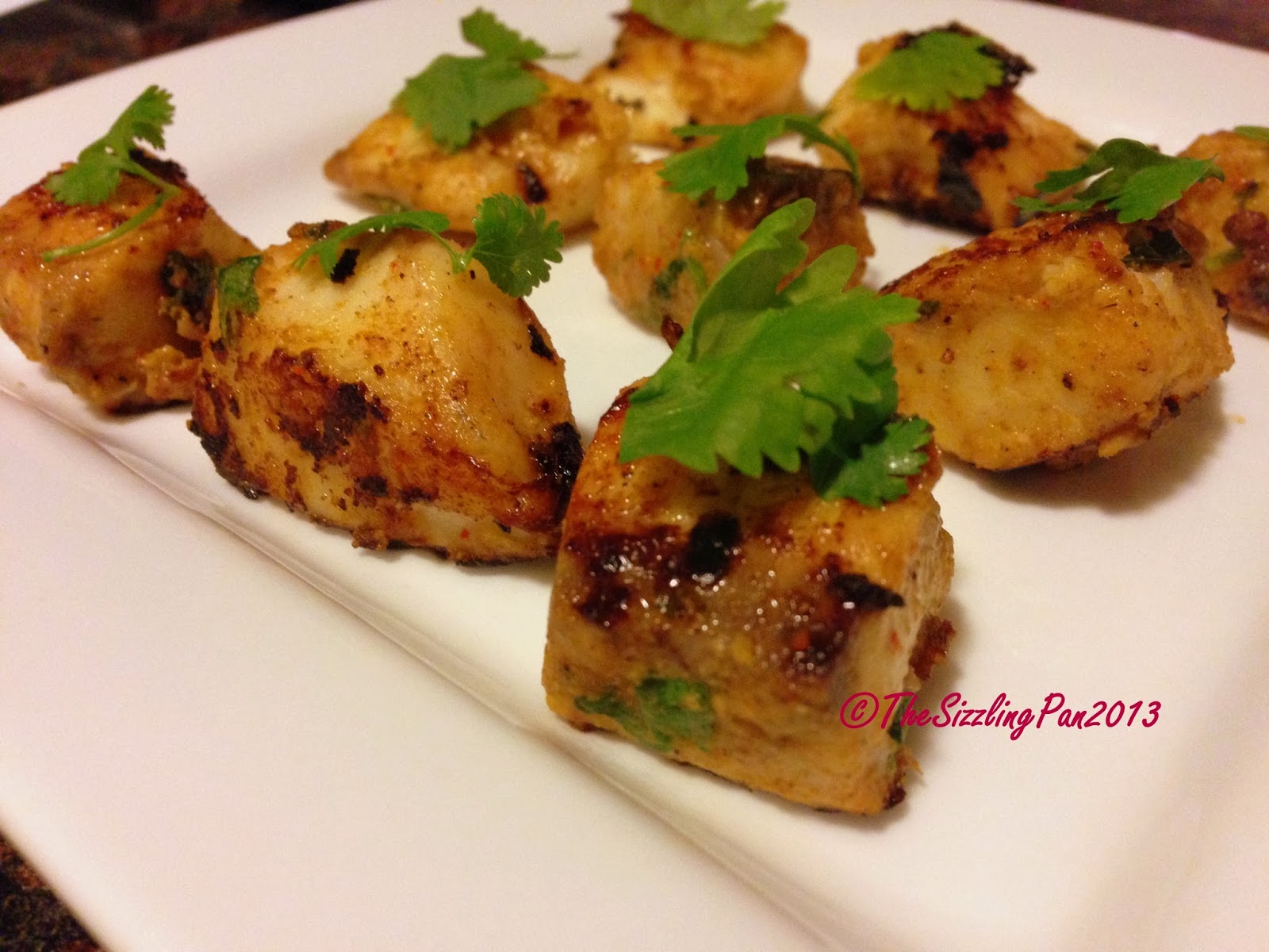 The Sizzling Pan 'Tandoori spiced' Tilapia Fish bites