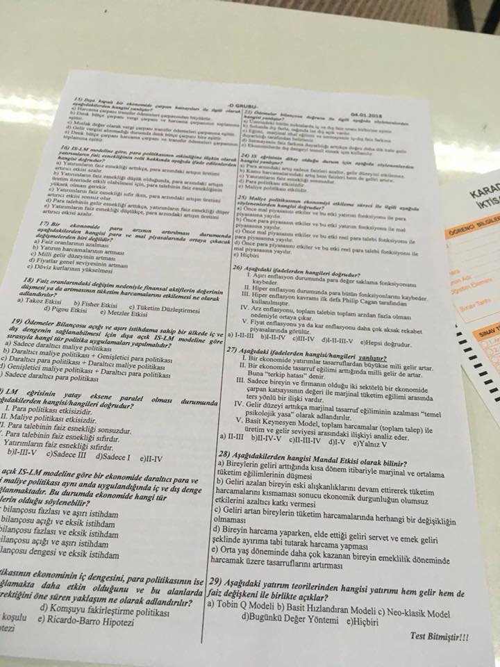 Ezgi Baday Yildiz Iktisat Politikasi Final Sorulari 2018 Ekonomizm