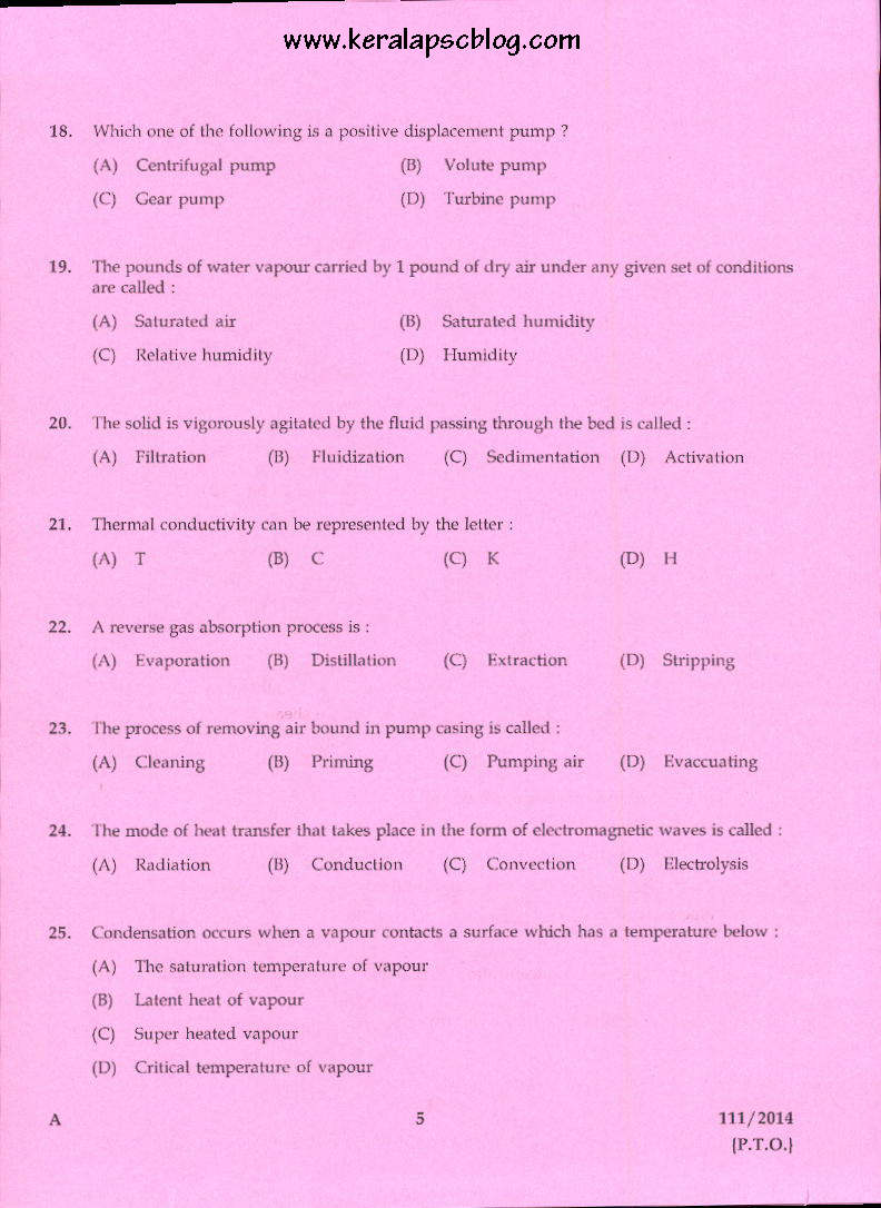 Kerala PSC Analyst Exam Previous Question Kerala PSC Analyst Exam Previous Question