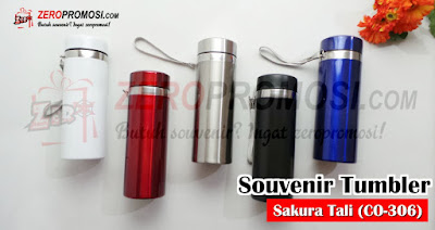 TUMBLER SAKURA TALI-TERMOS TALI, tumbler sakura stainless, Tumbler sakura with handle tali Stainless Steel, Tumbler sakura tali stainless Hanging, Bottle Tumbler Sakura 350 ml Bahan Stainless Ada tali pegangan, Tumbler Sakura Tali (CO-306)