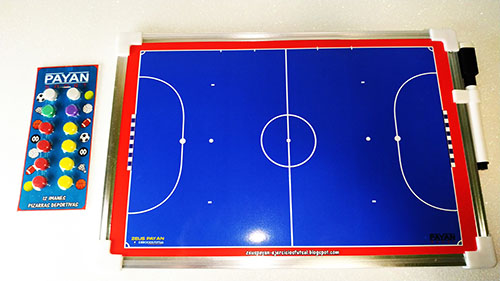 Pizarra Magnética de Fútbol Sala en Pista Azul