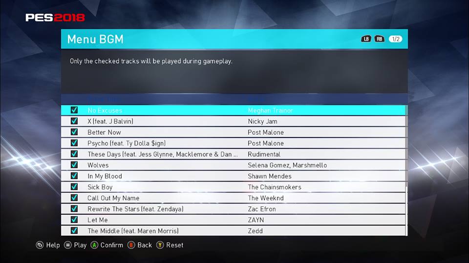 Soundtrack Playlists Update May 2018 Pes 2017 Pes 2018 Patch Pes New Patch Pro Evolution Soccer