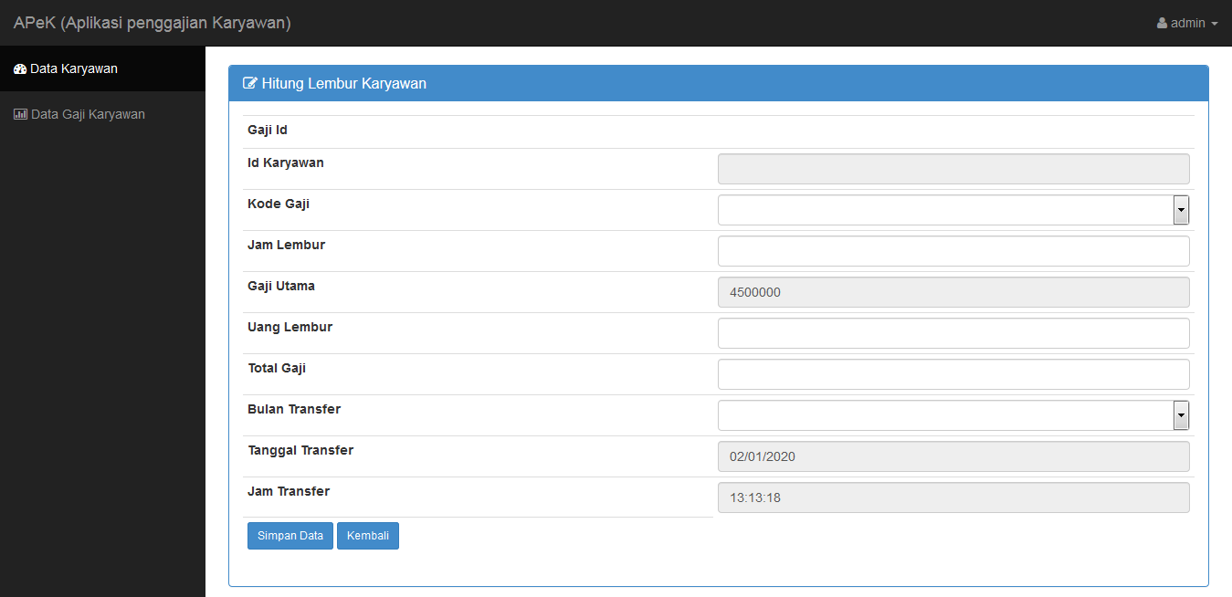 Source Code Php Aplikasi Penggajian Karyawan Berbasis Web