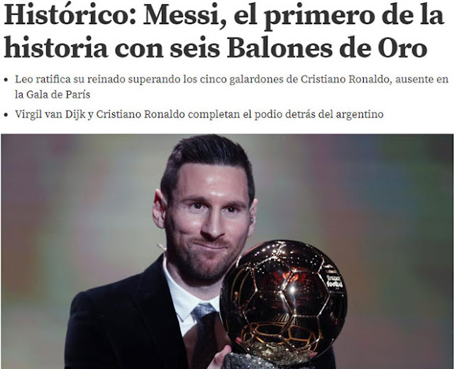 Messi vượt Ronaldo giành 6 Bóng vàng: Báo chí nể phục, mệnh danh là "Vua" Messi vượt Ronaldo giành 6 Bóng vàng: Báo chí nể phục, mệnh danh là "Vua"