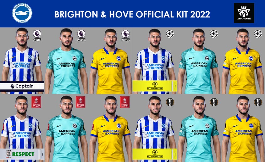 Brighton & Hove Albion Kits 2021-2022 For eFootball PES 2021 Season Update