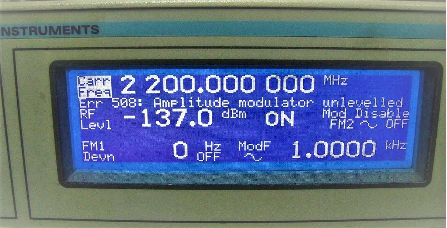 Embedded Engineering Marconi 2024 RF Signal Generator Error 508