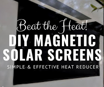 Beat the heat with DIY homemade solar shades for your RV or camper tutorial here - tons of ideas and projects Pin it for later