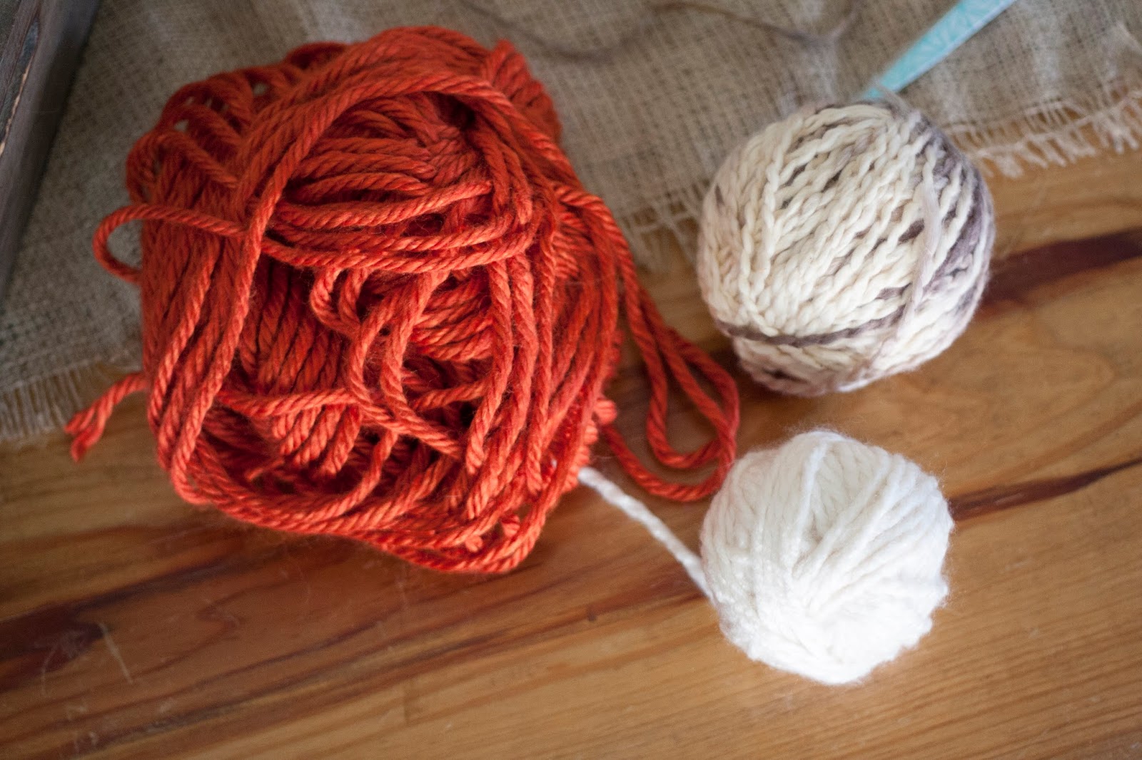 Yarn Pumpkin Garland Supplies