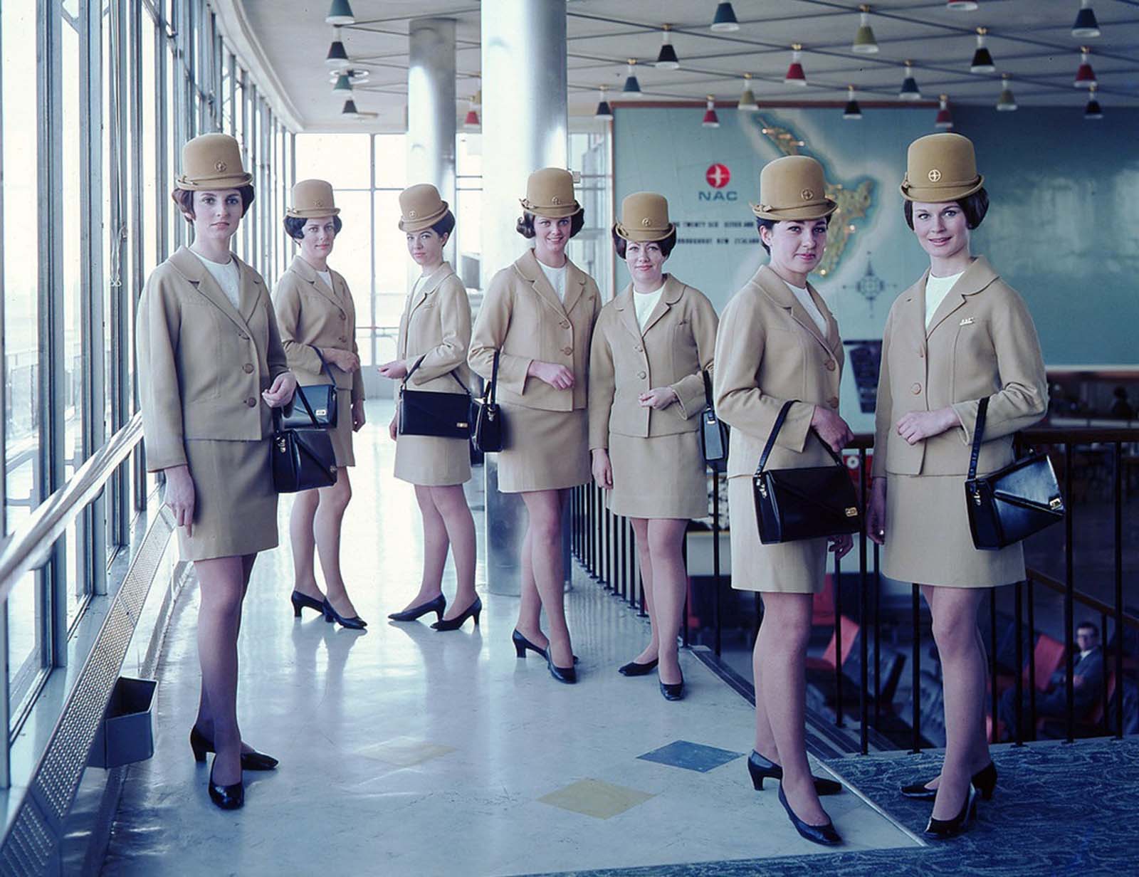 Sexy Two Air Hostesses In Uniform