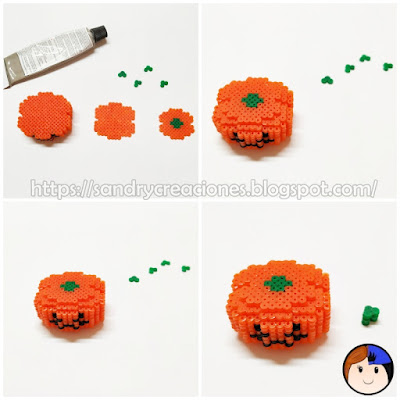 Calabaza Hama Beads 3D 6