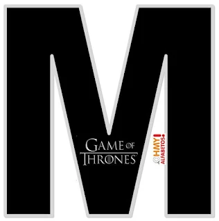 Abecedario con el Logo de Juego de Tronos. Alphabet with Game of Thrones Logo.