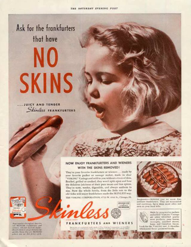 Awkward Vintage Ads of Skinless Frankfurters and Wieners From the 1940s ...