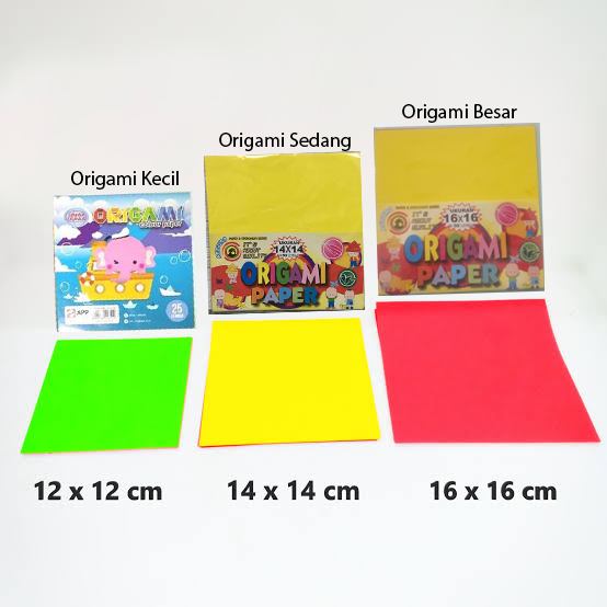 KERTAS ORIGAMI (KECIL,SEDANG,BESAR) BjP