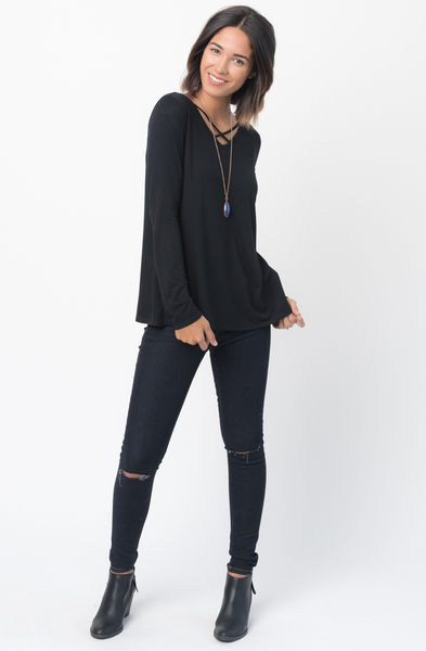 Buy Now Cross Front Jersey Tunic @caralase.com