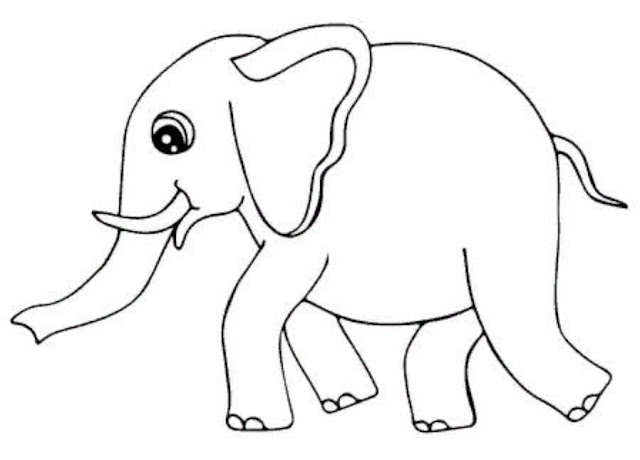Sketsa Gajah Lucu - Sketsa Gambar Kartun Binatang | Bestkartun - Gajah ...