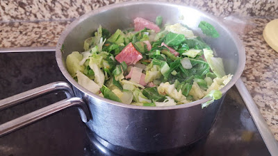 Cabbage & smoked ham quiche recipe