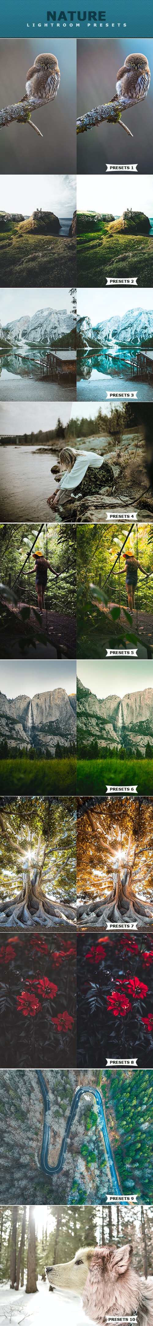 GraphicRiver - Nature Lightroom Presets 26129700 2 Nature%2BPresets%2Bprew