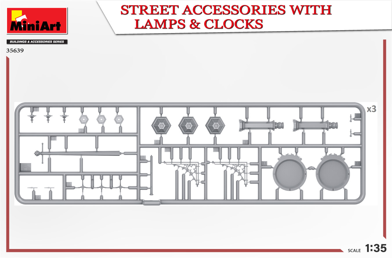 Street Accessories Plastic Kit  1/35 MiniArt  35530 Building And Accessories 