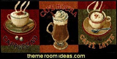 Caffe Latte Primary Printed Rug coffee theme decor - coffee themed decorating ideas - coffee themed kitchen decorations - coffee cup theme in the kitchen - coffee kitchen decor - coffee wall decal stickers - coffee cafe decor - coffee wallpaper murals - Barista tools  coffee cafe