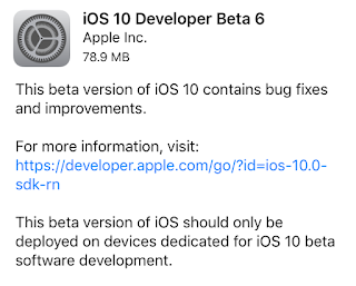 Apple seeds sixth beta of iOS 10, watchOS 3, macOS Sierra and tvOS 10