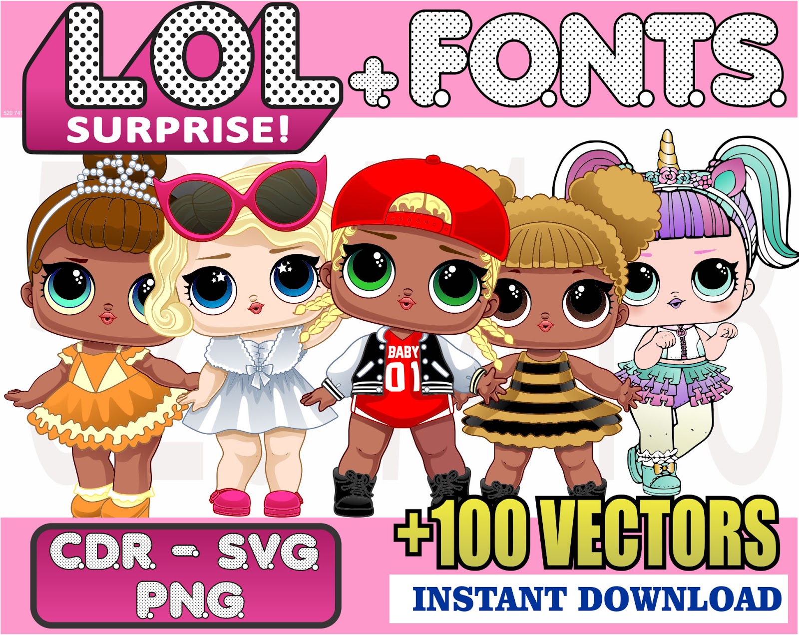 100 LOL Surprise Doll Vectors In CDR, PNG And SVG Instant Download ...