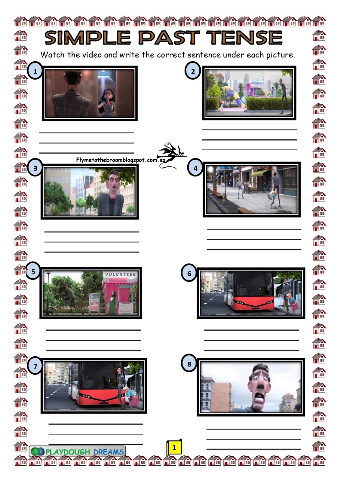 Fly me to the broom Past Tense Simple Past