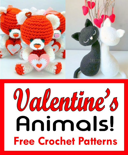 Valentine's Animals - Free Crochet Patterns! - AmVaBe Crochet