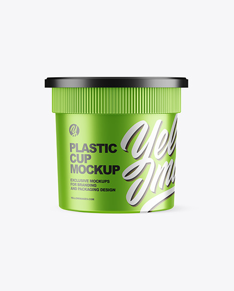 Download Metallized Plastic Cup Mockup Yellowimages Mockups