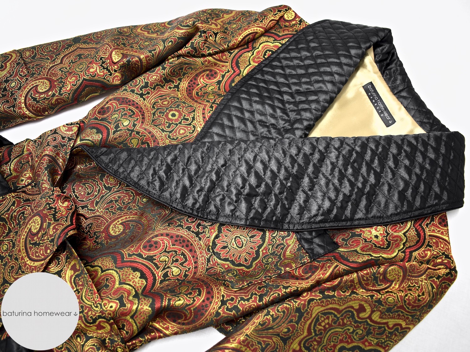 paisley silk robe