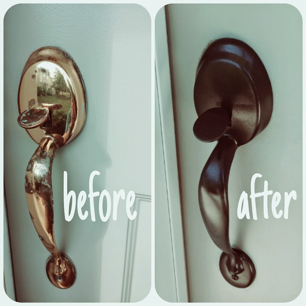 Eclectic Momma Updating Door Handles With Spray Paint