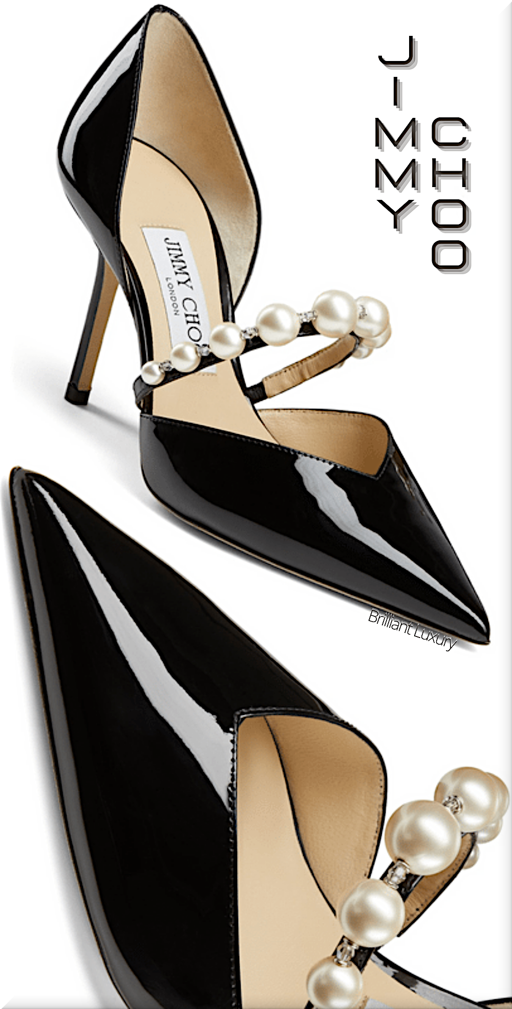 ♦Jimmy Choo Aurelie black patent leather pointed toe pumps with pearl embellishment #jimmychoo #shoes #brilliantluxury ♦Jimmy Choo Aurelie black patent leather pointed toe pumps with pearl embellishment #jimmychoo #shoes #brilliantluxury
