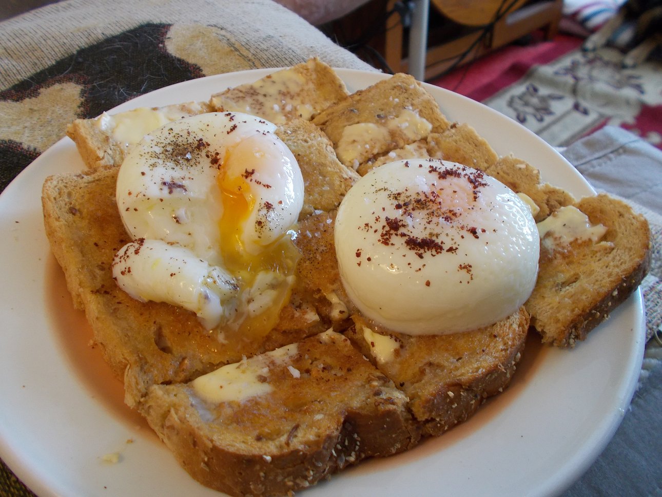 Jenny Eatwell's Rhubarb & Ginger: Poached eggs made with a