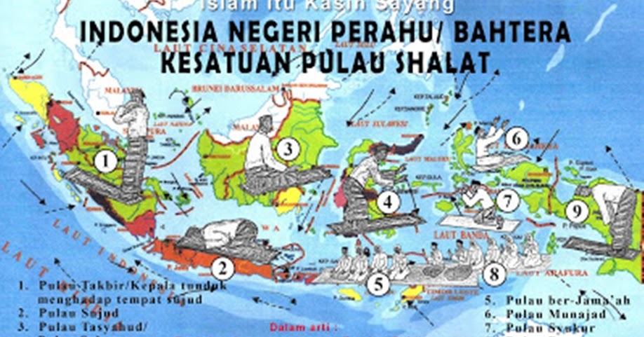 Ajaib! Ternyata Pulau - pulau di Indonesia Menyerupai Gerakan Sholat